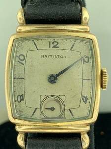 Vintage Hamilton Norman 19 Jewels Art Deco 1949 Manual Wind Men's Watch Running 海外 即決