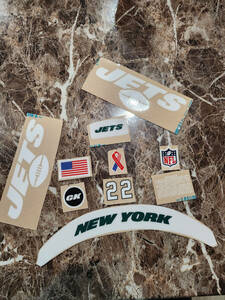 3M New York Jets football helmet 20 mil vinyl decals speed 海外 即決
