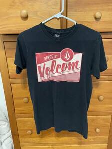 Vintage "Since 91" Volcom T-Shirt Men's SMALL Short Sleeve Black Cotton Blend 海外 即決