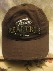 Team Realtree Distressed Adjustable Strap Baseball Hat Cap brown preowned 海外 即決