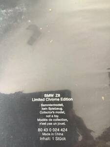 BMW ISSUED Z8 RARE LE CHROME PLATED DIE-CAST MODEL 1/18 SCALE NEW SEALED BOX 海外 即決