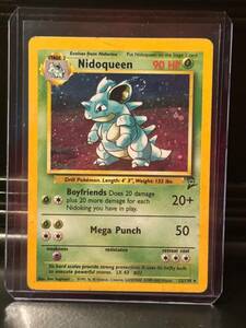 Nidoqueen - 12/130 - ポケモン Base Set 2 Holo Rare Card WOTC LP 海外 即決