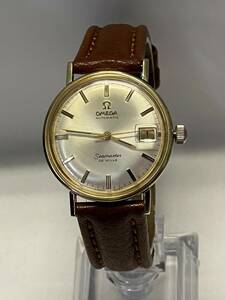 OMEGA Beautiful Date Seamaster De Ville Gold Tone Men's Watch - $6K APR w/ COA!! 海外 即決