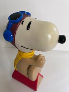 PEANUTS Vintage "Snoopy Flying Ace" Plastic Bubble Bath Bottle (Empty) 海外 即決