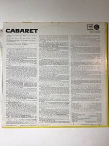 Cabaret Original Broadway Cast バイナル LP Columbia KOS 3040 1966 Joel Grey Haworth 海外 即決