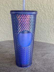 Starbucks Walt Disney World 50th Anniversary Tumbler Cup Blue Studded NEW 海外 即決