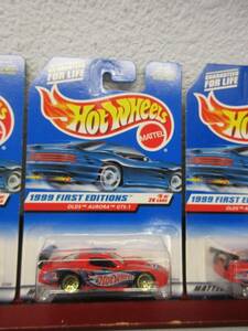 Overstock Lot of 3 1999 First Editions Hot Wheels RED OLDS AURORA GTS-1 #911 海外 即決