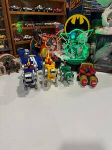 Power Rangers Zeo Racer Yellow Voltron Lion Blue Lion Green Lion Good Condition 海外 即決