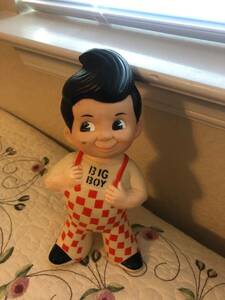 Vintage 1973 Bob's Big Boy Vinyl Piggy Bank Figure Restaurant Advertising 海外 即決