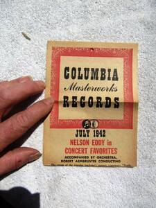 June 1942 COLUMBIA MASTERWORKS Supplement Lily Pons 3 Arias RECORD CATALOG 海外 即決