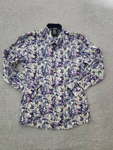 English Laundry Shirt Mens Large Purple Paisley Long Sleeve Button Up Adult 海外 即決