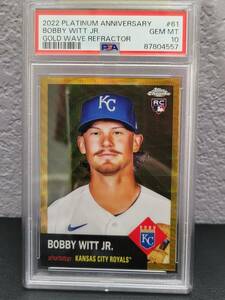 2022 Topps Chrome Platinum Anv BOBBY WITT JR. Gold Wave /50 RC Gem MT PSA 10 海外 即決