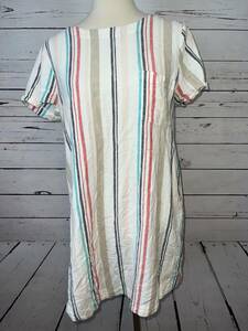 Cloth and Stone Shirt Dress Medium Linen Blend Midi Striped Anthropologie 海外 即決