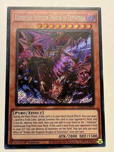 YUGIOH-1x- Veidos the Eruption Dragon of Extinction - PHNI-EN090 - Secret - 1st 海外 即決