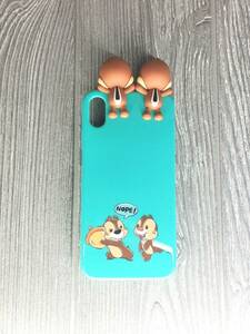 Disney Parks Authentic XS Max iPhone Case Animated 3D Chip & Dale EUC 海外 即決