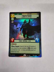 Star Wars Unlimited: Darth Vader, Commanding the First Legion Hyperspace Foil 海外 即決