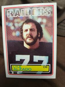 1983 Topps Football Card Lyle Alzado Los Angeles Raiders #295 EXCELLENT 海外 即決