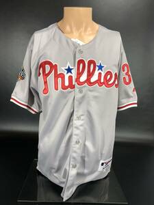 NWT Majestic Authentic Philadelphia Phillies COLE HAMELS 08 World Series Jersey 海外 即決