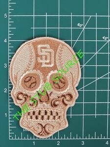 San Diego Padres Sugar Skull Camo Brown Colors Embroidered Iron / Sew On Patch 海外 即決