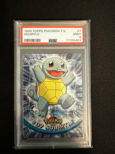 Squirtle 1999 Topps ポケモン TV Card #07 PSA 9 MINT BLUE LABEL 海外 即決