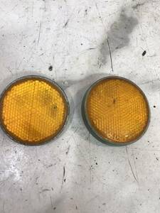 73 Suzuki RV 125 RV125 front fork yellow orange reflectors 海外 即決