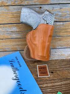Vintage Don Hume H720 Brown Leather Paddle Holster For Beretta 9000S Right 海外 即決