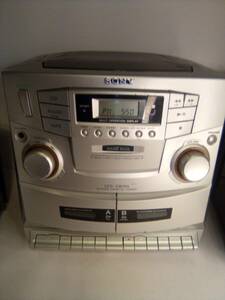 Sony Cfd-zw755 Stero Boombox Am/Fm Radio Dual Cassette Tape Cd Works 海外 即決