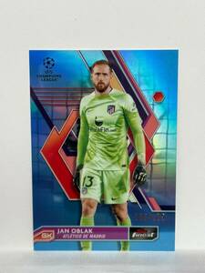 #/275 2022 Topps Finest UEFA Club Competitions Sky Blue Refractor Jan Oblak #13 海外 即決