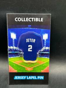 New York Yankees Derek Jeter jersey lapel pin-Bronx Bombers-Numbah 2 海外 即決