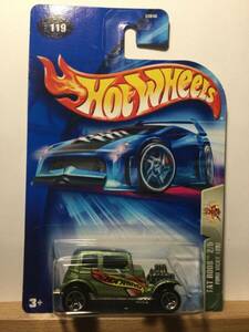 2004 Hot Wheels Tat Rods #119: 2/5 1932 Ford Vicky - Green - 3 Spoke Wheels 海外 即決