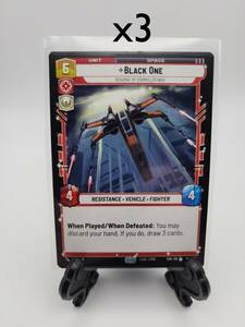 Star Wars Unlimited SOR - Black One (x3) - Legendary 147/252 Non-foil 海外 即決