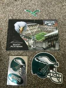 Philadelphia Eagles Lot, Patch stickers and Guest playbook 海外 即決