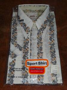 Vintage NOS Montgomery Ward Medium Sport Shirt Short Sleeve Western Disco 海外 即決