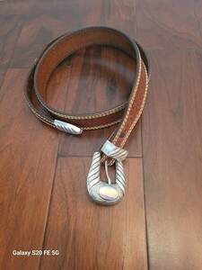 Justin Belts Basketweave Leather Ranger Belt C11125, Men's Size 42 海外 即決