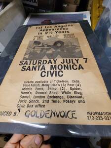 SIOUXSIE AND THE BANSHEES レア LARGE BOXING POSTER L.A. PUNK GOTH SIOUXSIE SIOU 海外 即決