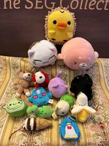 Gudetama Rilakkuma Yell Lotte World Furyu Plush LOT Sanrio Cat Dog Dino 海外 即決