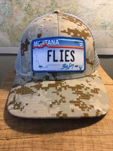 MRC Montana Big Sky License Plate Flies Digi Camo Trucker Hat 海外 即決