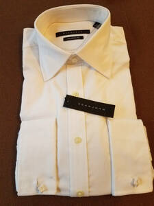 SEAN JOHN Mens tailored fit white dress shirt 16 32/33 new with tags 海外 即決