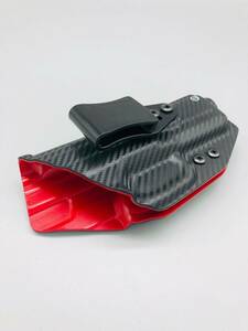 Ruger SR9 Full Size Black Carbon Fiber & Red Kydex IWB Holster USA Veteran Made 海外 即決