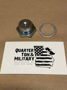 Oil Pan Drain Plug and Gasket Fits Willys 134L 134F MB GPW CJ2A CJ3A CJ3B M38 海外 即決