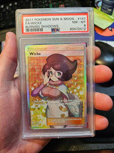 2017 Wicke 147/147 PSA 8Full Art Trainer - ポケモン Burning Shadows 海外 即決