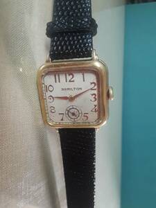 HAMILTON. Cal 987.CIRCA 1930. CRYSTAL.14K.G.F. 17 JEWELS. MANUAL MEN'S WATCH. 海外 即決