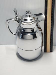 Alfi Juwel Glass Vacuum Chrome Plated Brass Thermal Carafe W/Several Small Dents 海外 即決