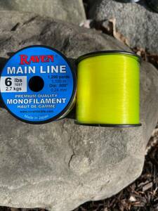 Raven Premium Monofilament fishing Line, 6lb Test Yellow,1200 Yds 海外 即決