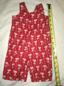 Vintage Snoopy Overalls, (I AM A GOOD SPORT) United Feature Syndicate Inc. 海外 即決