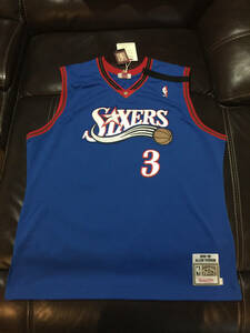 BNWT Allen Iverson Philadelphia 76ers Authentic Mitchell Ness jersey sz 52 2XL 海外 即決