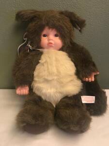 Vintage 1998 Anne Geddes Hard Face Squirrel Plush Baby Doll 18" Pre-Owned 海外 即決