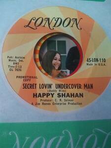 Happy / Shahan, Secret Lovin' Undercover Man ~ HTF 1967インチ London 45 +sleeve 海外 即決