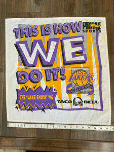 Vintage "The Lake Show '95" Los Angeles Lakers Taco Bell Towel 17.5"X18.5" RARE 海外 即決