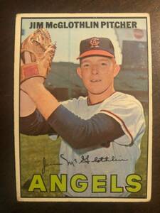 1967 Topps #19 Jim McGlothlin California Angels VG 海外 即決